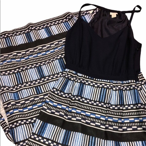 J Crew factory size 00 navy blue boho maxi dress - Picture 2 of 6